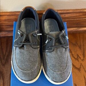 Μax + Jake boys Bradley slip on textile casual shoes denim / faux leather 12M